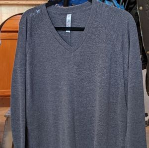 EUC Stormy Grey long-sleeve nursing tunic